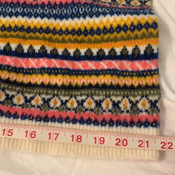 Fair Isle Mockneck Sweater Oyster Multi Color* - Picture 11 of 12